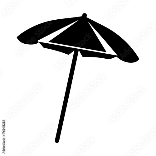 Silhouette illustration of four cocktail umbrellas with varying degrees of openness and shapes