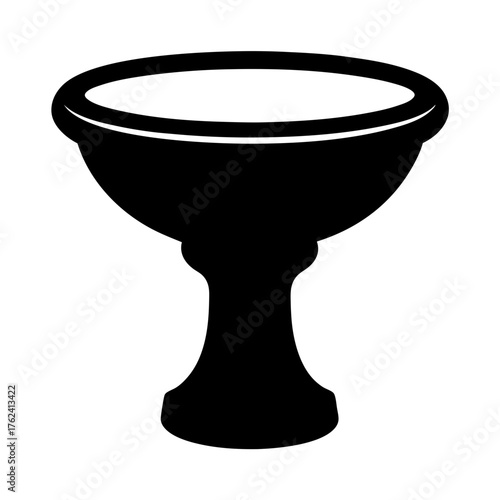 Vector art of an elegant black chalice, symbolizing celebration, ceremony, and tradition, perfect for historical or fantasythemed designs