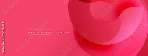 Abstract pink background. Overlapping layers create dynamic flow, modern aesthetic. Minimalist design suitable for banners, presentations.