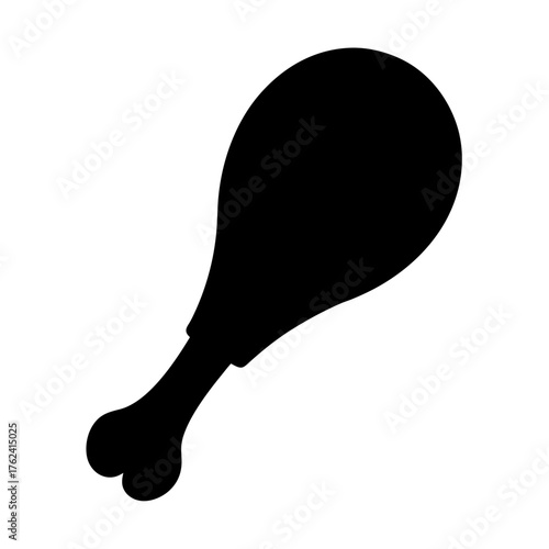 Illustration of a chicken leg, showcasing its shape and form, perfect for culinary or foodrelated designs and projects