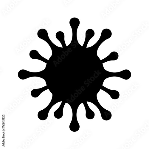 Vector art of black silhouette of a splash, representing fluidity, motion, and the dynamic nature of liquids, artistic and abstract representation