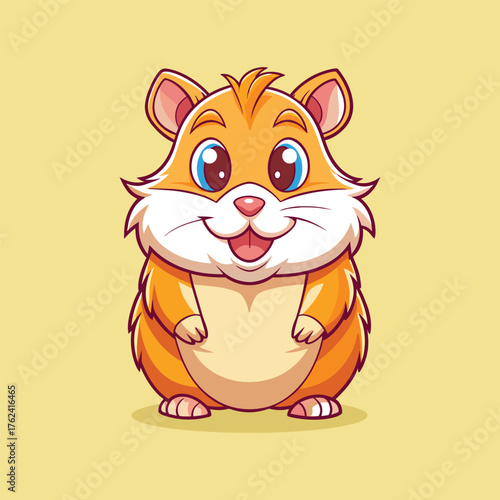 cute hamster cartoon character animal illustration
