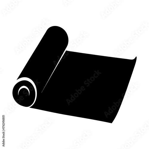 Vector art of a roll of material, ideal for representing textiles, construction, or packaging in graphic designs and presentations