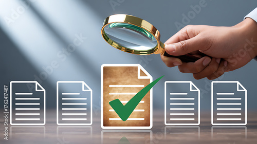 Document Approval and Verification with Magnifying Glass for Quality Control