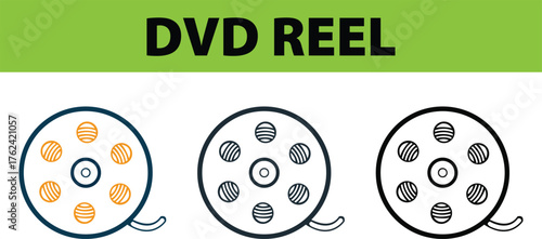 Film Reel Classic Movie Reel Vector Illustration, Vintage Cinema Spool Icon Representing Film making and Entertainment Industry Design