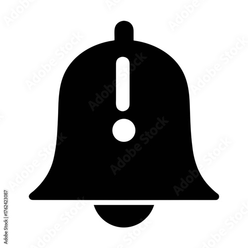 Notification bell icon vector alert symbol message alarm reminder sign important attention needed now