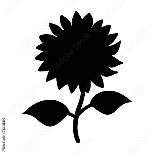 Download black sunflower silhouette vector image for free nature botanical illustration clip art design