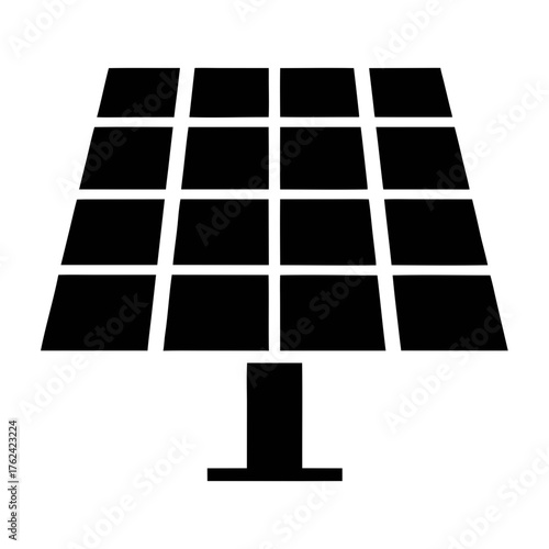 Solar panel renewable energy photovoltaic cell electricity generation sustainability power icon illustration