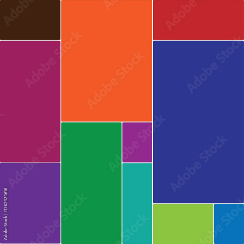 Modern Bento Grid Poster – Colorful Modular Layout Design