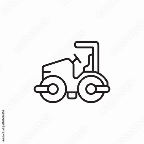 asphalt paver icon sign vector