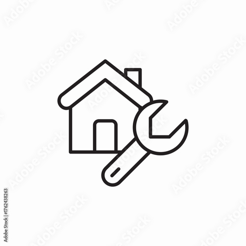 house repair icon sign vector