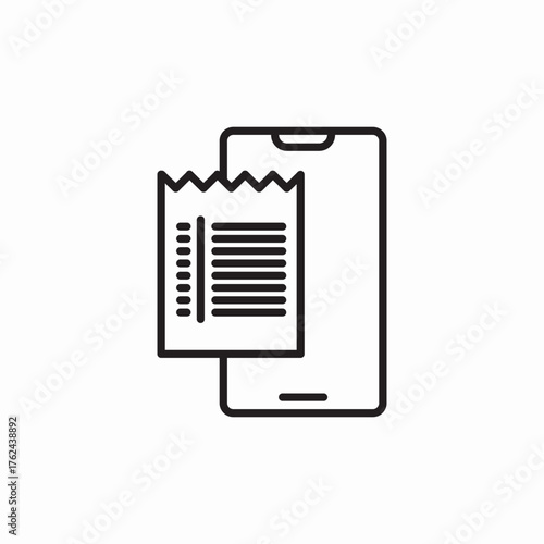 phone online bill icon sign vector