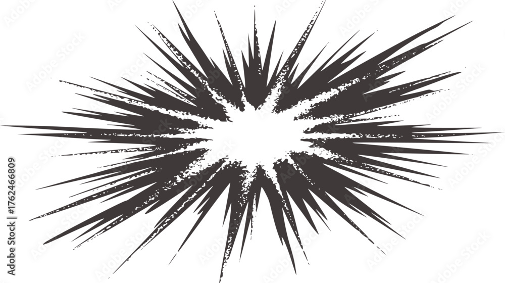 Obraz premium Sharp grey starburst explosion effect abstract