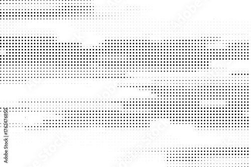 Pixel haze forming layered cloud lanes, bold microgrid texture with graduated density, striking yet clean composition for posters, pitch decks, and UI scenes, confident contrast,