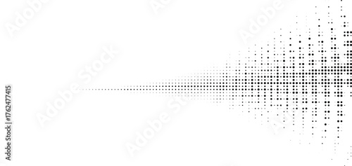 Gradient halftone dot fade effect background vector for minimal tech artwork, modern website banner, motion illusion design, futuristic digital ad, branding texture, print template use