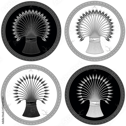 Greek Amphora with Sheaf of Wheat