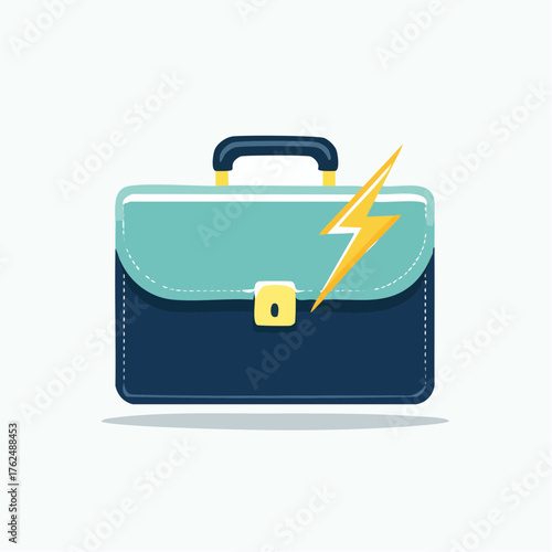 Conceptual illustration depicting an active briefcase associated with high-impact business decisions