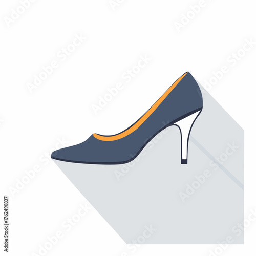 Elegant high-heeled shoe illustration: A modern design for fashion and style representation