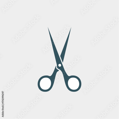 Minimalistic Scissors Icon on a Pale Background for Creative Visual Communication Designs