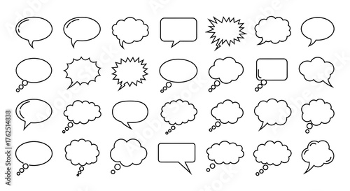 Collection of Diverse Speech and Thought Bubbles 2.