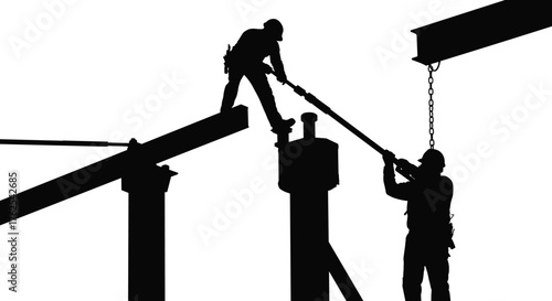 Cabinet assembly illustration, construction worker, power drill, screwdriver use, wall cabinet, safety helmet, carpentry process, furniture installation, repair work, training skills