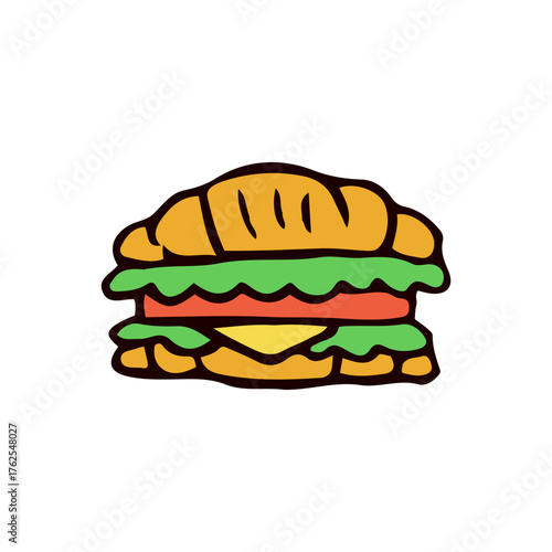 サンドイッチのイラスト