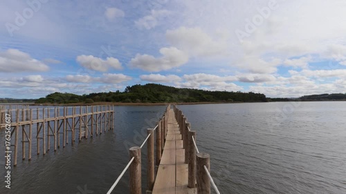 wooden pier on the lake