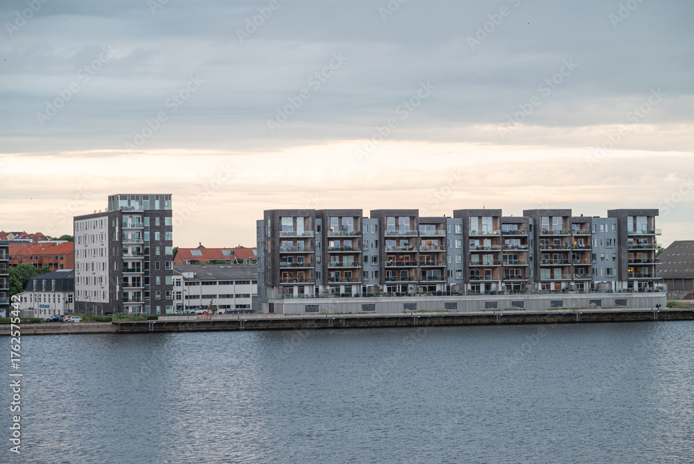 Fototapeta premium Skyline of the city of Aalborg in Denmark
