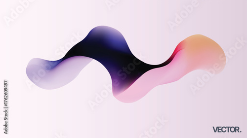 An Abstract Fluid Shape Designed in Soft Gradient Colors for a Contemporary Aesthetic Expression