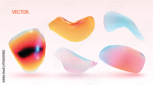 A Collection of Abstract Fluid Shapes Tailored for EyeCatching Modern Design Elements