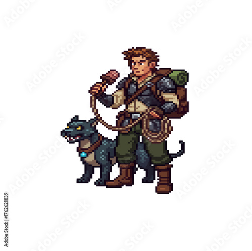 pixel art beast tamer dungeon explorer animal master wild hero