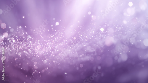 神秘のラベンダー：高貴な光芒と粒子の抽象背景