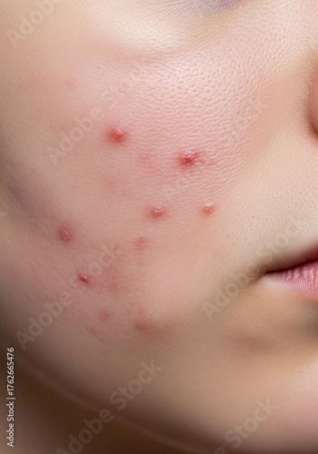 Severe Cystic Acne on Cheek Before Treatment
