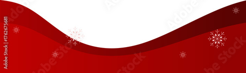 Christmas Wave Footer with Snowflake