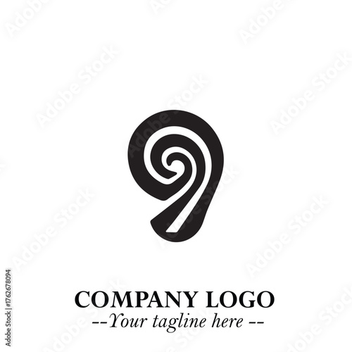 Modern Ear Logo Symbol with Minimalist Line Art Style and Elegant Professional Design
