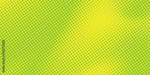 Dots halftone green color pattern gradient texture with technology digital background. Dots pop art comics with nature graphic design