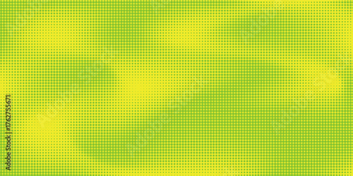 Dots halftone green color pattern gradient texture with technology digital background. Dots pop art comics with nature graphic design