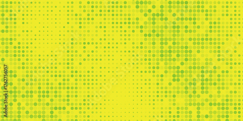 Dots halftone green color pattern gradient texture with technology digital background. Dots pop art comics with nature graphic design