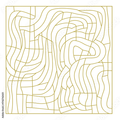 minimal vector illustration of retro mosaic layers