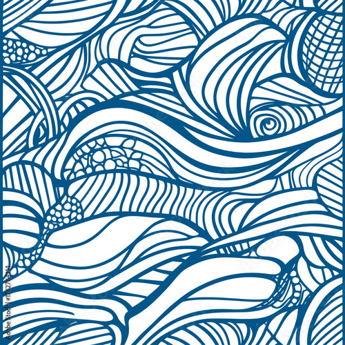 vector flat concept illustration of random intricate pattern