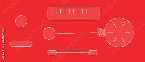 Modern Trendy Liquid Glass Automotive Vector UI Elements Set Featuring ABS Sensor, Air Filter, Air Intake Duct, Alternator, and Gear Shifter