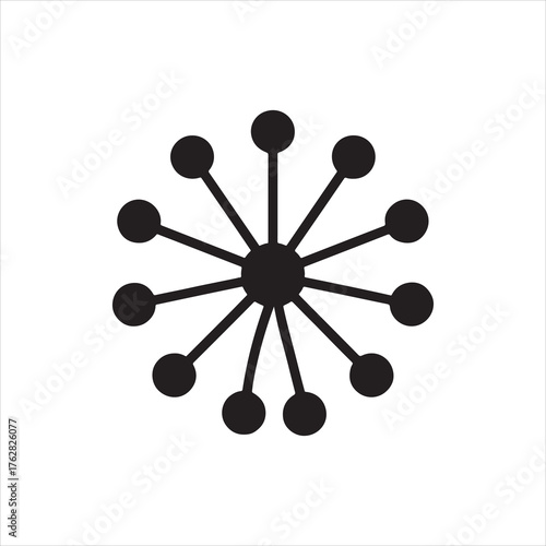 vector illustration of a lot of spheres silhouette on white background