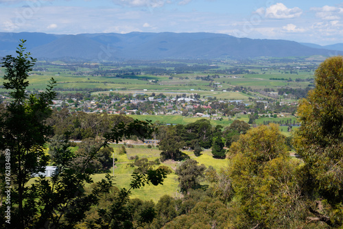 Canvas Print View of the Yarra Valley from the Memorial Tower - Kangaroo Ground, Victoria, Au