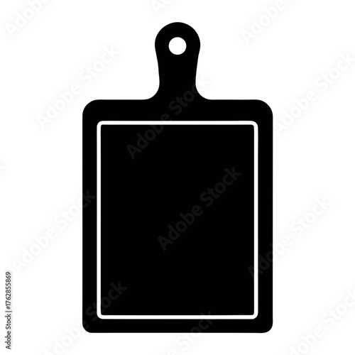 Black cutting board vector illustration kitchenware chopping board kitchen utensil food preparation tool