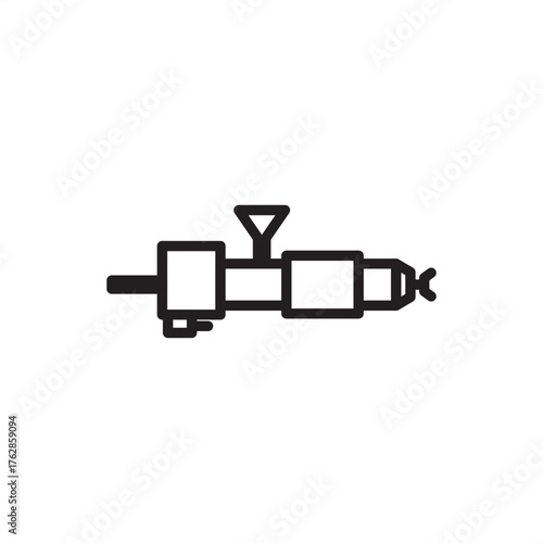 Metal Injection Molding (MIM) icon symbolizing precise industrial fabrication, representing complex component manufacturing processes, and specialized powder metallurgy engineering equipment.