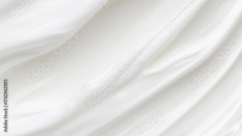 White lotion beauty skincare cream texture cosmetic product background stop motion