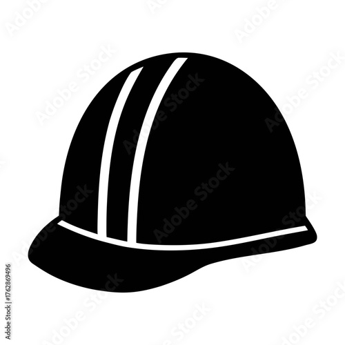 Construction safety helmet vector icon hard hat protective headgear equipment for workers and engineers
