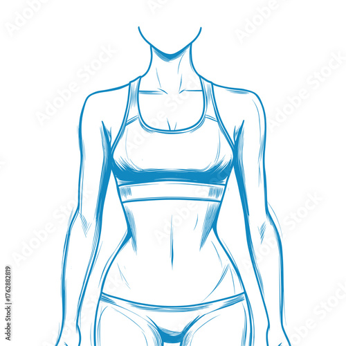 vector flat concept illustration of breathable gym wear