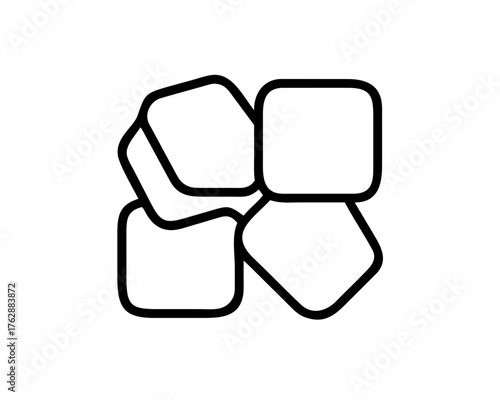 Illustration of ice cubes stacked on top of each other