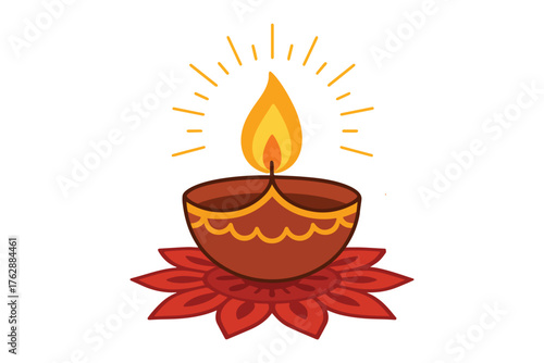 Decorative Diya Lamp for Festival Celebrations
